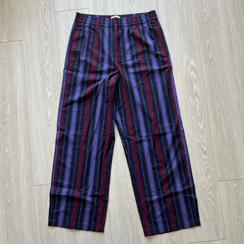 Madewell Alexa Chung Ernie Poplin Pant Womens Large Striped